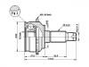 Jeu de joints, arbre de transmission CV Joint Kit:GP20-25-60X